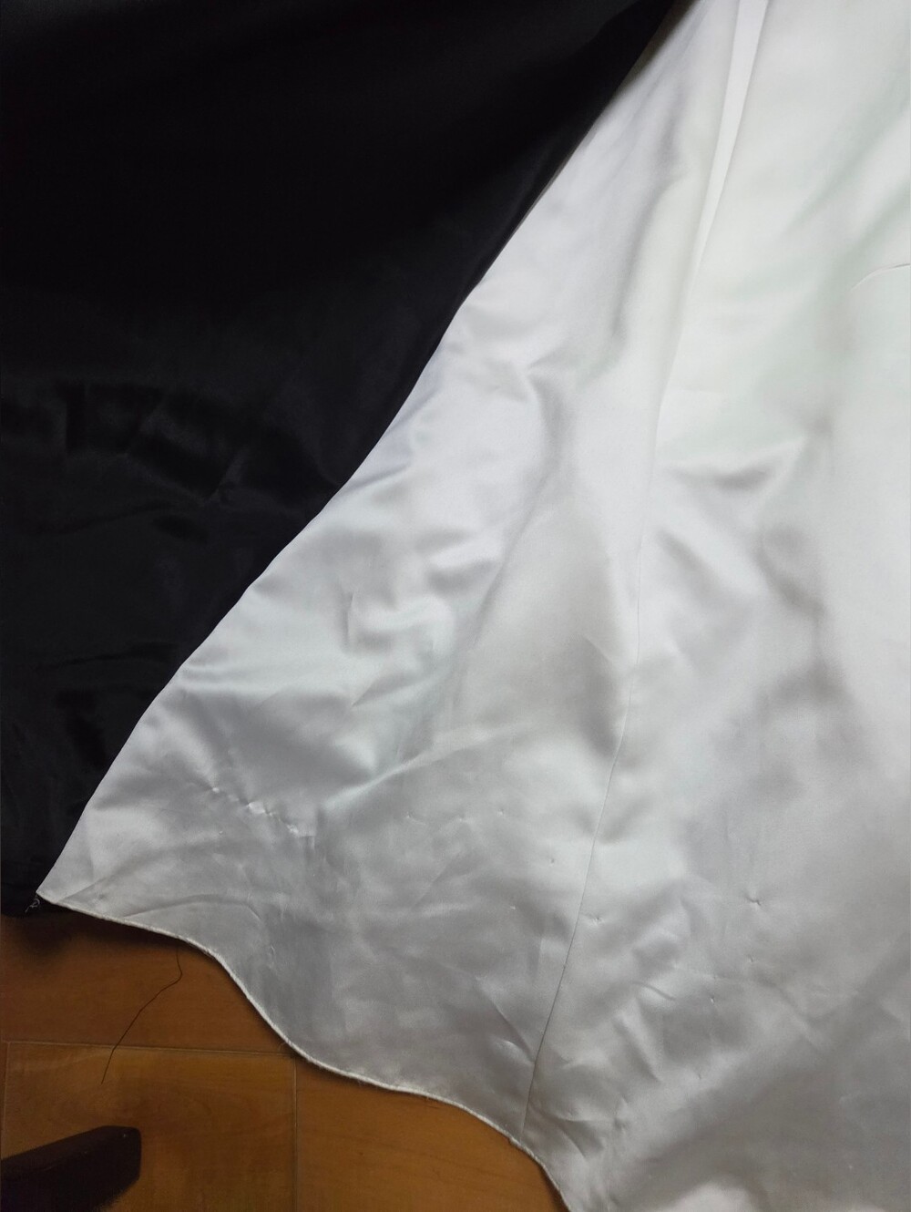 Betsy & Adam Black Satin Corset Back Prom Dress Formal Gown S 8 Y2K Glam - Picture 9 of 13
